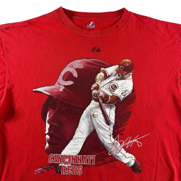 Cincinnati Reds Joey Votto Graphic Shirt Men’s XL Majestic Helmet Jersey Y2K - Picture 1 of 13